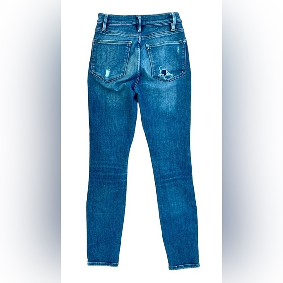 Frame Le High Rise Ripped Skinny Jeans in Saxon, size 26 - Picture 3 of 8